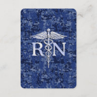 Infirmière autorisée RN Caduceus sur Camo bleu de