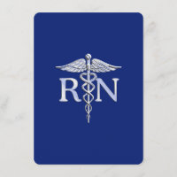 Infirmière autorisée RN Caduceus sur Navy Blue