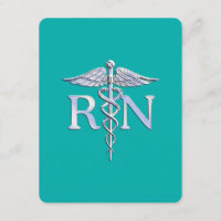 Infirmière autorisée RN Caduceus sur Turquoise