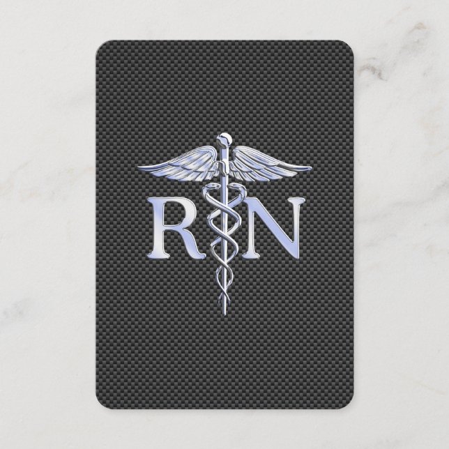 Carte D'accompagnement Infirmière inscrite RN Caduceus Snakes (Devant)
