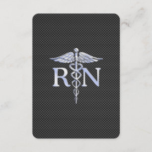 Carte D'accompagnement Infirmière inscrite RN Caduceus Snakes