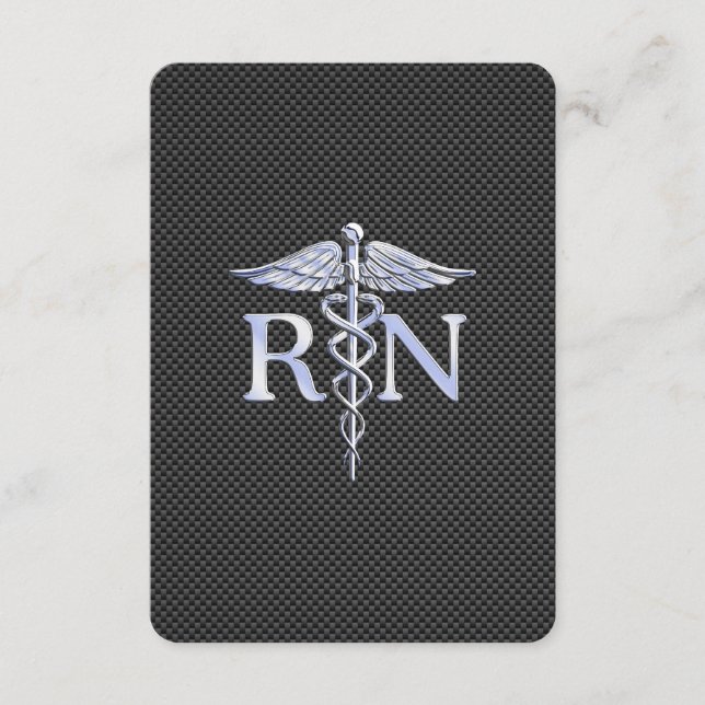 Carte D'accompagnement Infirmière inscrite RN Caduceus Snakes (Devant)