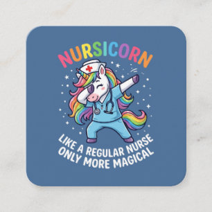 Carte D'accompagnement Infirmière Licorne Énergie Lumineuse et Magique