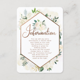 Carte D'accompagnement Information sur le Mariage campagnard rustique fra