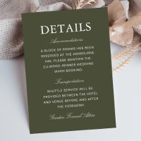 Informations de mariage classiques élégantes et po
