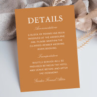 Informations de mariage élégantes et formelles en 