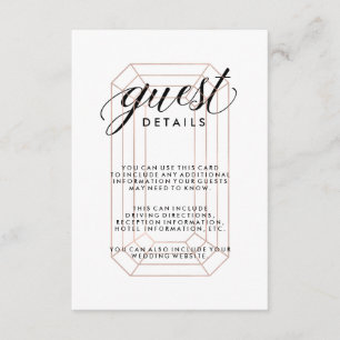 Carte D'accompagnement Informations récentes sur les visiteurs de diamant