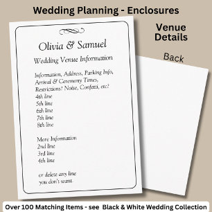 Carte D'accompagnement Informations sur le lieu de mariage - Défilement i
