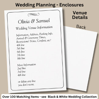 Carte D'accompagnement Informations sur le lieu de mariage - Défilement i