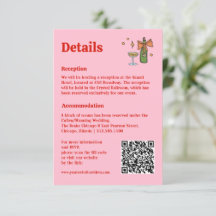 Informations sur le Mariage de code QR rose rétro 