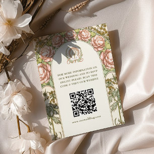 Carte D'accompagnement Informations sur le site Web de mariage avec code