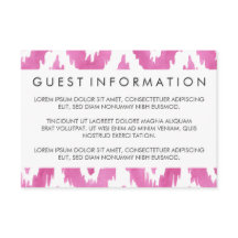 Informations sur les invités Ikat Rose Chaud