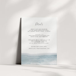 Carte D'accompagnement Informations sur les invités Mariages à marée bass