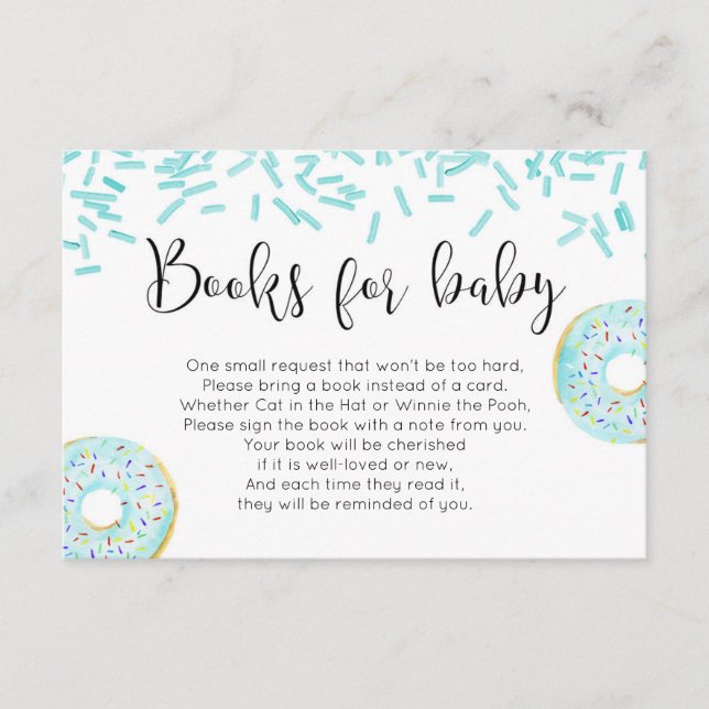 Carte D'accompagnement Infos de demande de réservation de baby shower de  (Devant)