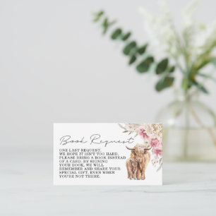 Carte D'accompagnement Insérer une demande de livre floral boho rose de v