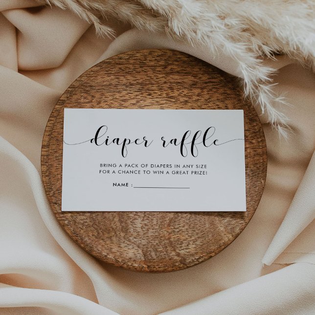 Carte D'accompagnement Insérez de tombole de baby shower chic (Créateur téléchargé)