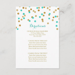 Carte D'accompagnement Insertion bleue de direction de mariage de