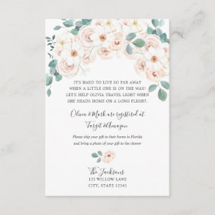 Carte D'accompagnement Insertion de baby shower longue distance