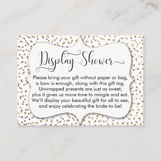 Carte D'accompagnement Insertion de douche à affichage personnalisé, 2 (Devant)