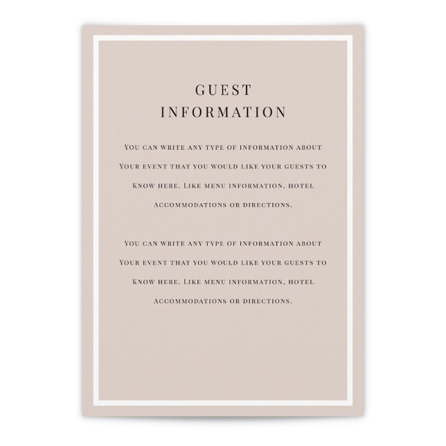 Carte D'accompagnement Insertion de Mariage de superposition brossée (Créateur téléchargé)