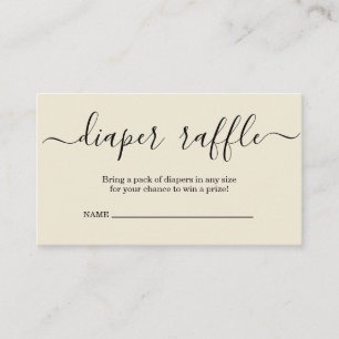 Carte D'accompagnement Insertion de tombola de couche-culotte pour