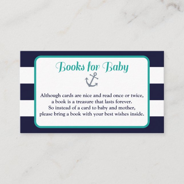 Carte D'accompagnement Insertions de demande de livres nautiques (Devant)