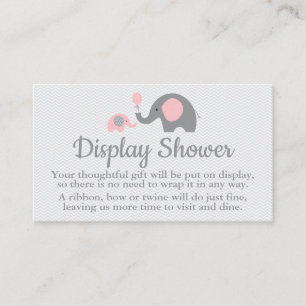 Carte D'accompagnement Insertions de douche d'affichage éléphant en rose