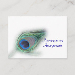 Carte D'accompagnement insertions de logement de paon