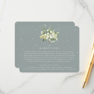Carte D'accompagnement Instructions pour le bouquet de Symphorine Seafoam