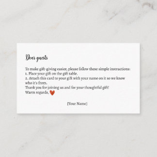 Carte D'accompagnement Instructions pour le cadeau Baby shower Ours en pe