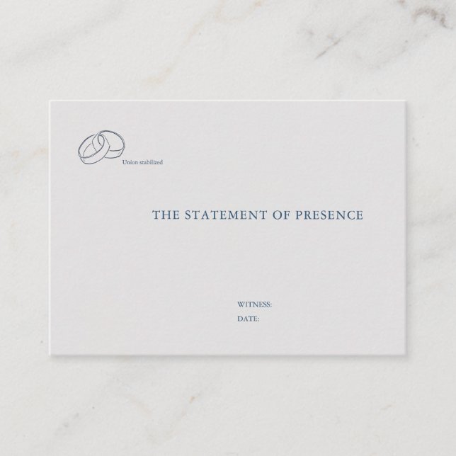 Carte D'accompagnement Interlocking Rings- Minimalist Wedding Enclosure (Devant)