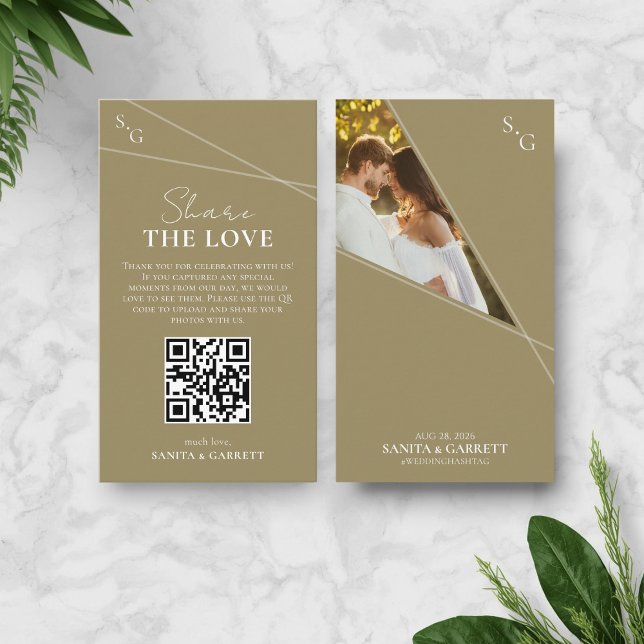 Carte D'accompagnement Intersecting Lines Share The Love QR Code Card (Share The Love QR Code Card)