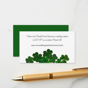 Carte D'accompagnement Irish Clover March Site Mariage Répondre Enceinte