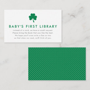 Carte D'accompagnement Irish Lucky Charm Books for Baby's First Library