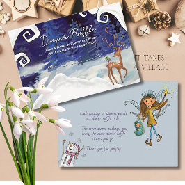 Carte D'accompagnement It Takes a Village Winter Fairy Baby Ruffle Card