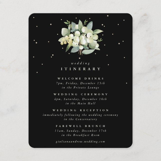 Carte D'accompagnement Itinéraire du bouquet Black Snowberry+Eucalyptus (Devant)