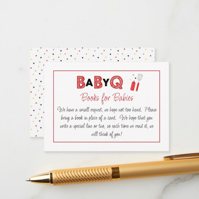 Carte D'accompagnement It's a Baby Q Books for Babies Card (Devant/Arrière en situation)