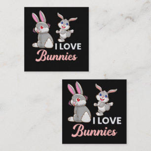 Carte D'accompagnement J'adore les lapins drôle de jour de Pâques lapin
