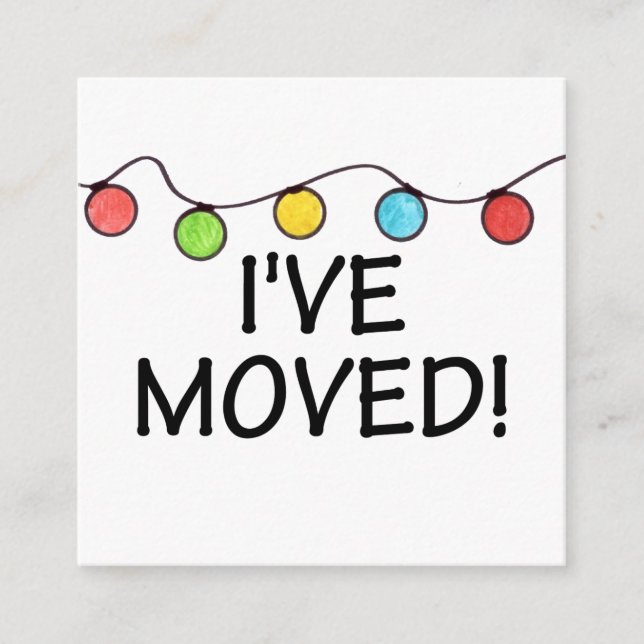 Carte D'accompagnement J'ai déplacé les lumières des arbres de Noël (Devant)
