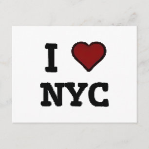Carte D'accompagnement J'aime cœur NYC