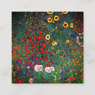 Carte D'accompagnement Jardin aux fleurs Gustav Klimt