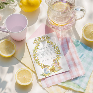 Carte D'accompagnement Jardin de citron avec douche de bébé souris