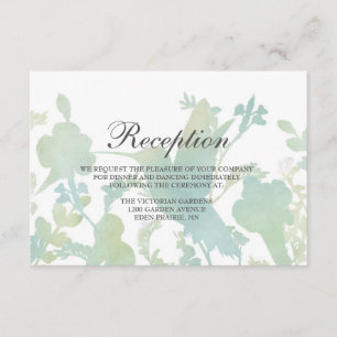 Carte D'accompagnement Jardin de colibris aquarelle Réception de mariage
