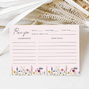 Carte D'accompagnement Jardin de Fleurs Sauvages Élégant Recette de Baby 