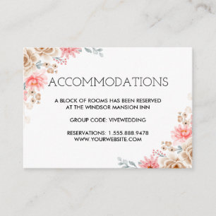 Carte D'accompagnement Jardin d'été Aquarelle Mariage floral