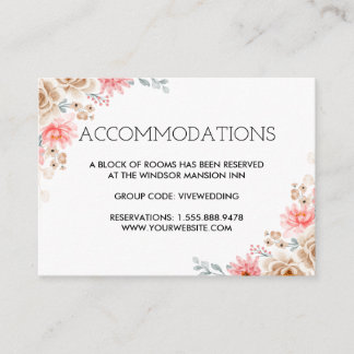 Carte D'accompagnement Jardin d'été Aquarelle Mariage floral
