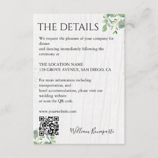 Carte D'accompagnement Jardin d'été Fleurs de mariage à l'aquarelle