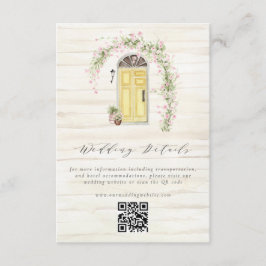 Carte D'accompagnement Jardin Fleur Français Rustique Détails du Mariage
