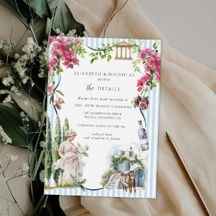 Carte D'accompagnement Jardin grec Détails pour les invités de mariage