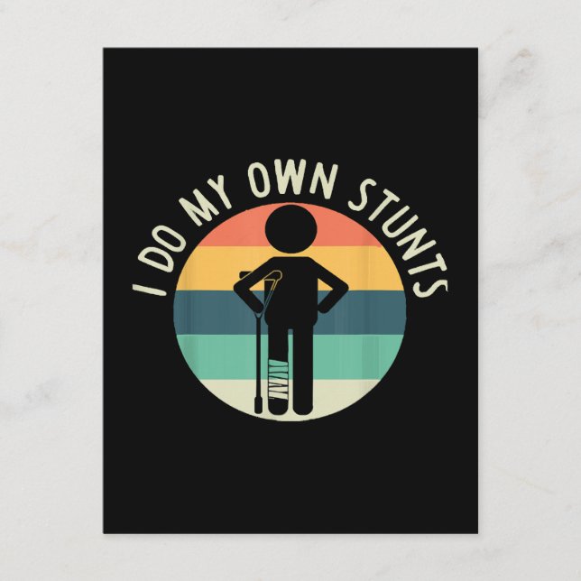 Carte D'accompagnement je fais mes propres cascades (Devant)